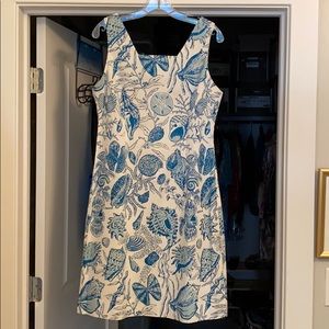 Hand printed cotton dress